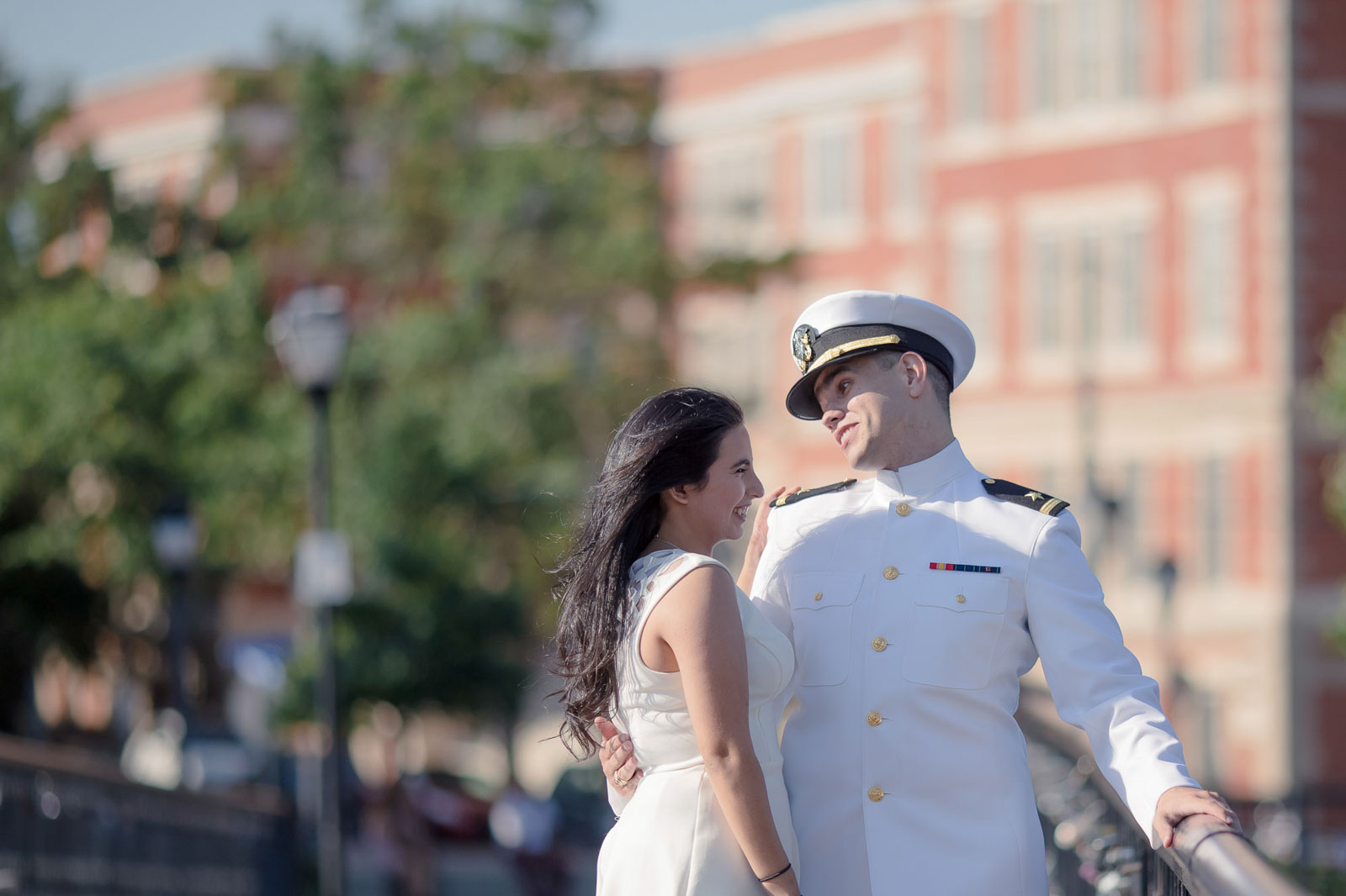 Downtown Norfolk Engagement Photo