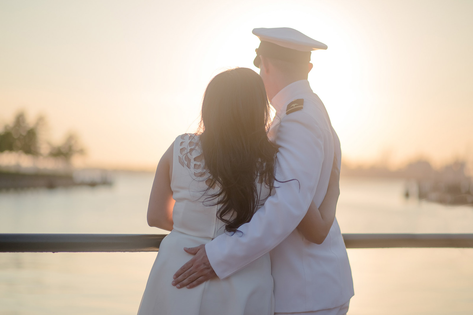 Downtown Norfolk Engagement Photo