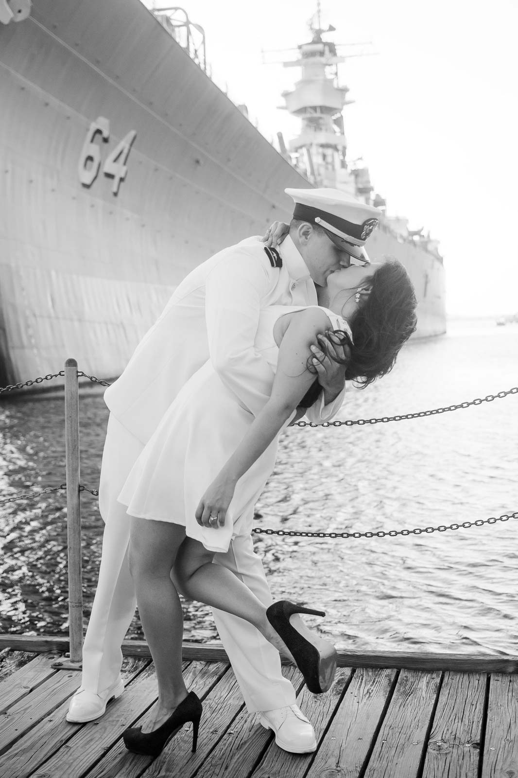 Classic Navy Kiss Photo
