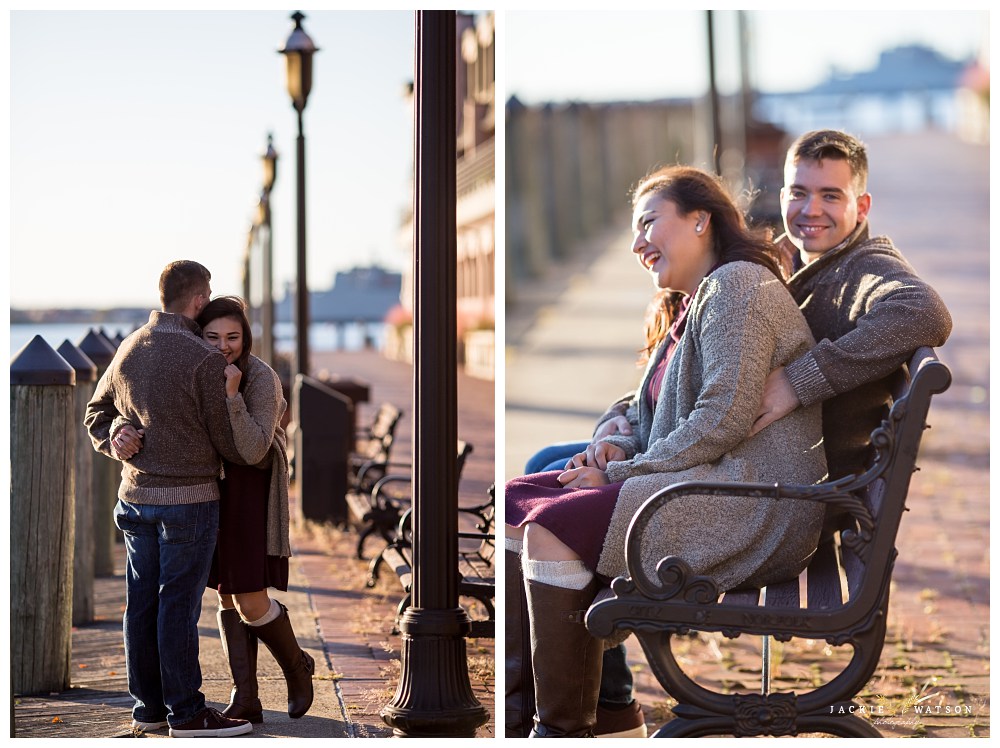 Downtown Norfolk Freemason Harbor Engagement