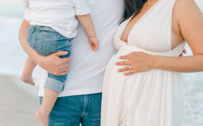 Glowy Sunset Maternity Family Photos